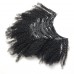 Clip In Human Hair Extensions Afro Kinky Curly 4B 4C Natural Color